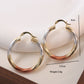 Divina Pendiente Collection - Tri-Color Twisted Hoop Earrings