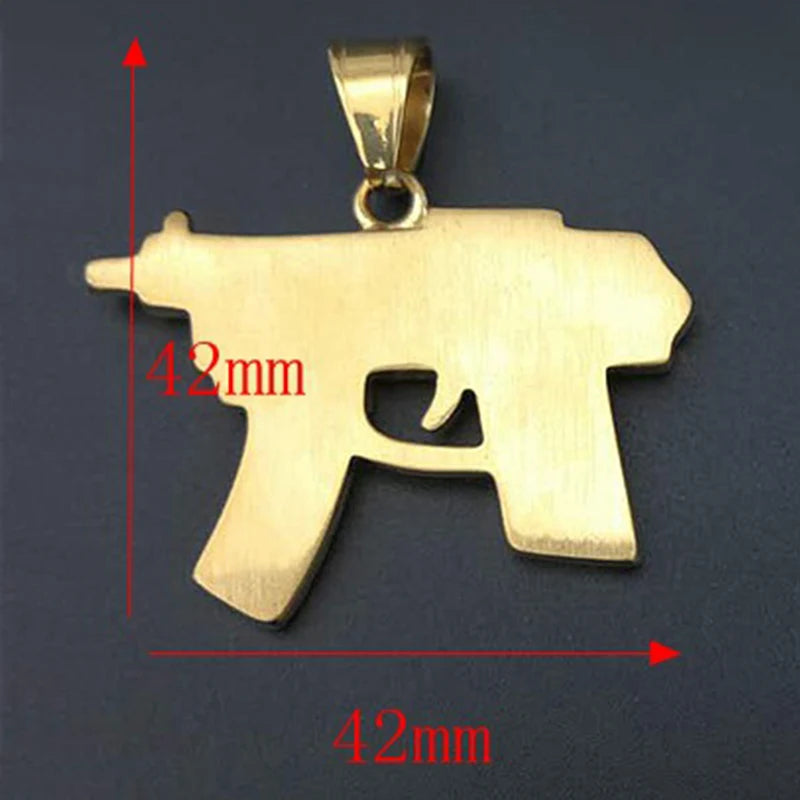 Divina Protección Collection - 18K Gold Plated AK47 Pendant