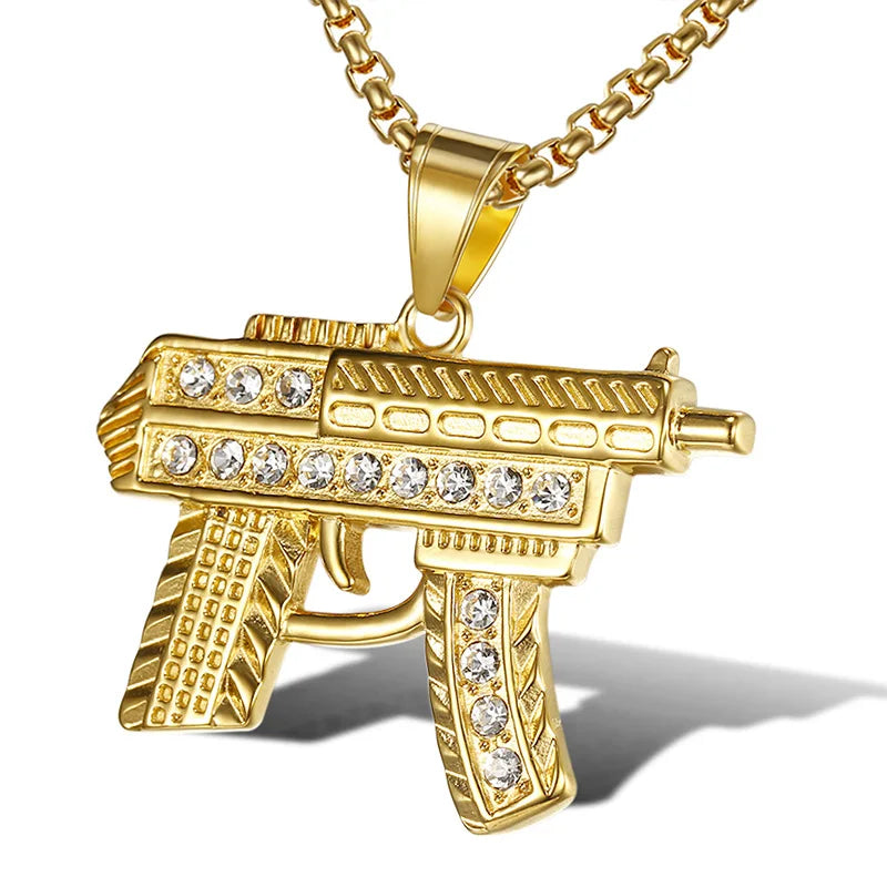 Divina Protección Collection - 18K Gold Plated AK47 Pendant
