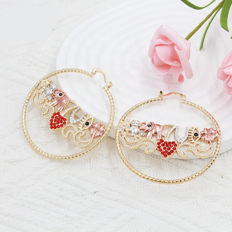 Divina Pendiente Collection - Lucky Charm Hoop Earrings