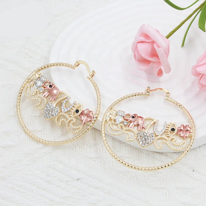 Divina Pendiente Collection - Lucky Charm Hoop Earrings